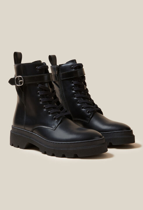 Bottines rangers cuir