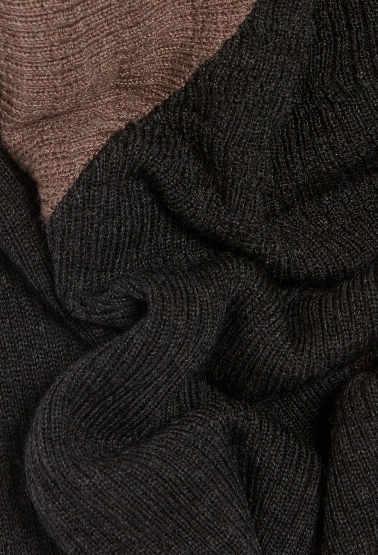 Pull côtelé gris chiné