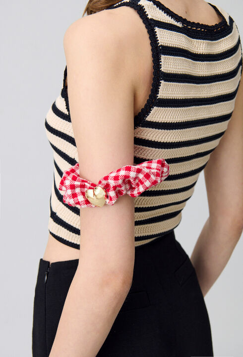 Chouchou vichy bijou coeur