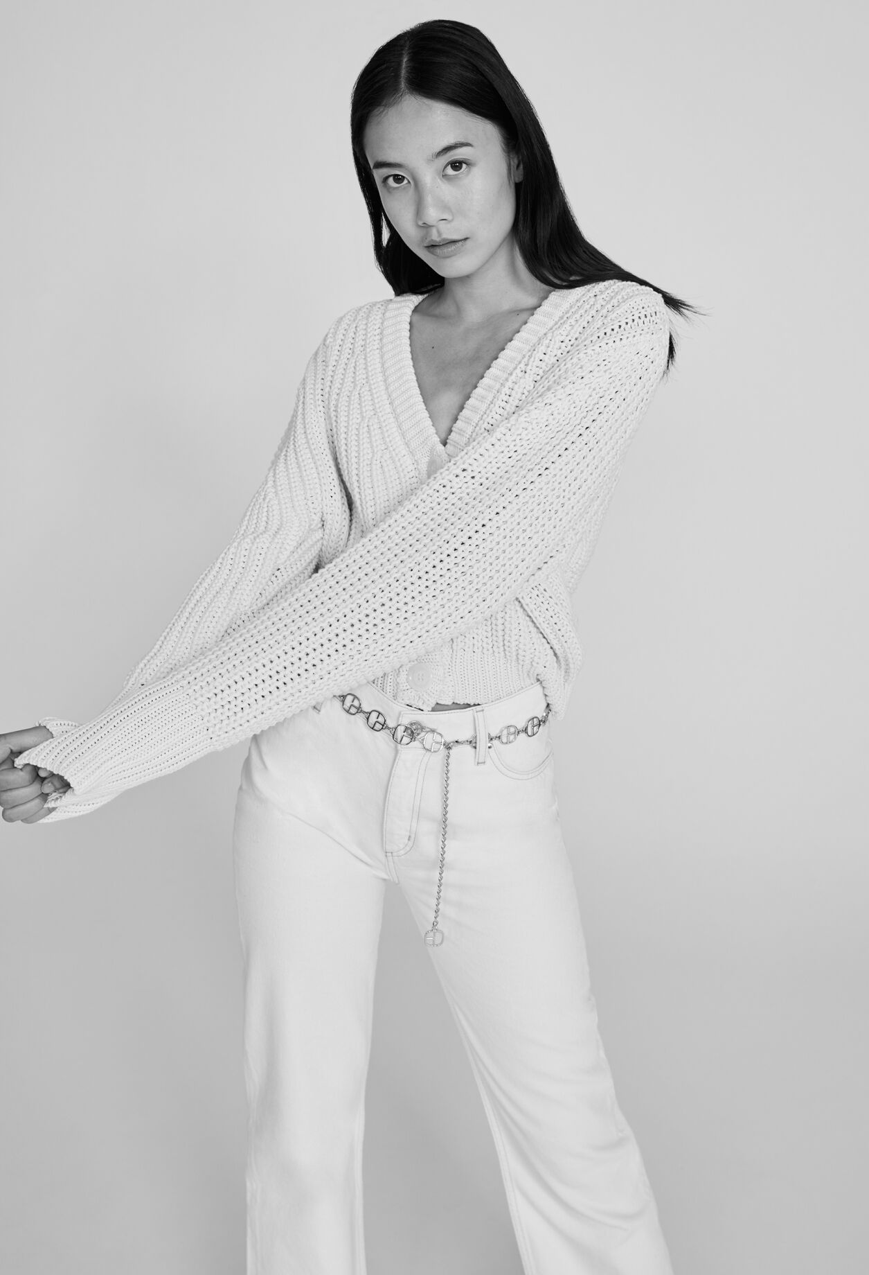Cardigan maille côtelée