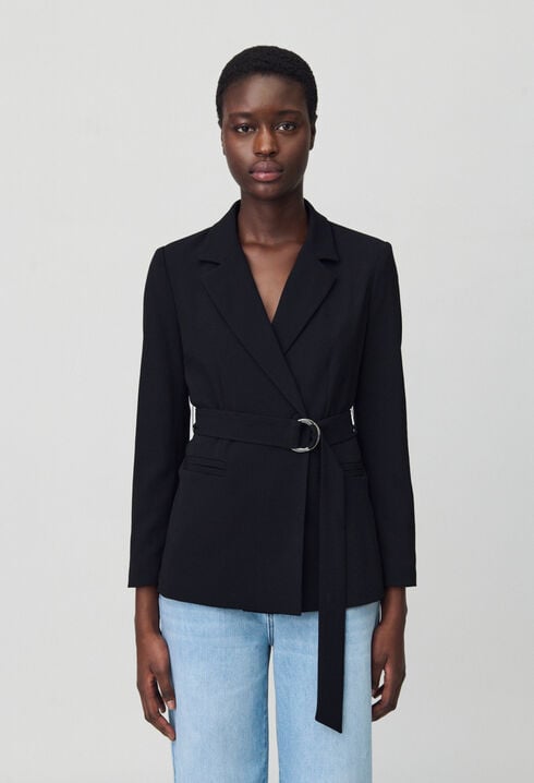 Veste tailleur ceinturée