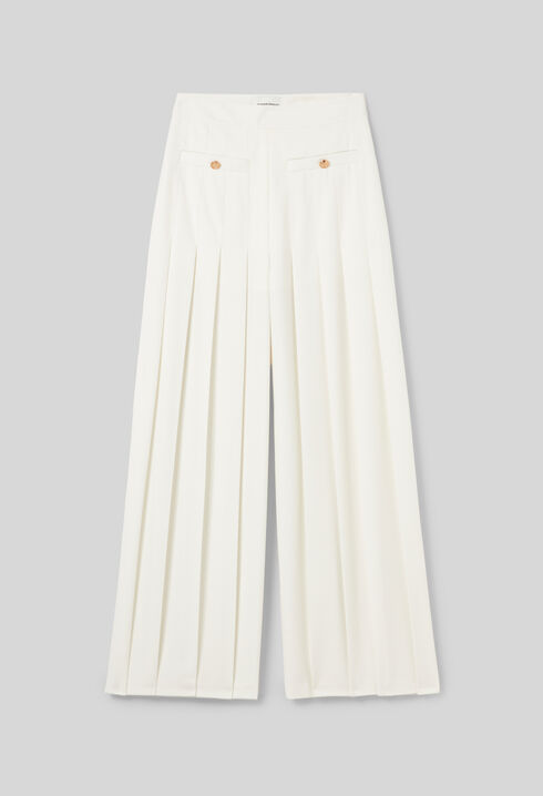 Pantalon large à plis