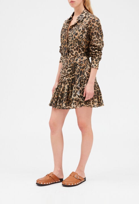 Jupe courte léopard