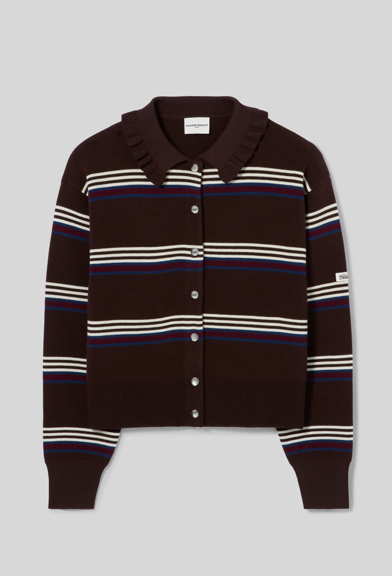 Cardigan maille ray&eacute;