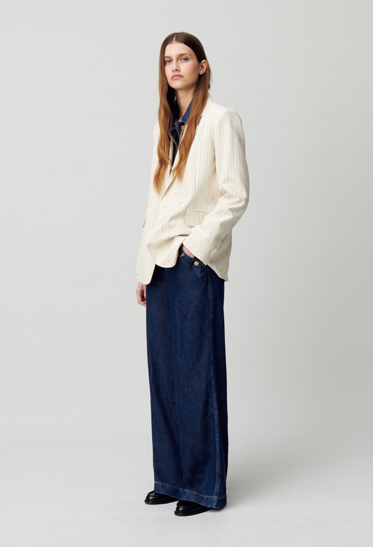 Veste tailleur à rayures