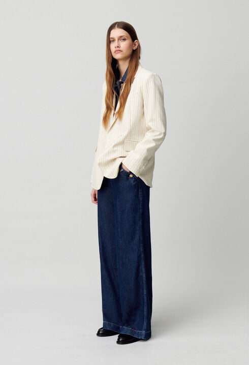 Veste tailleur à rayures