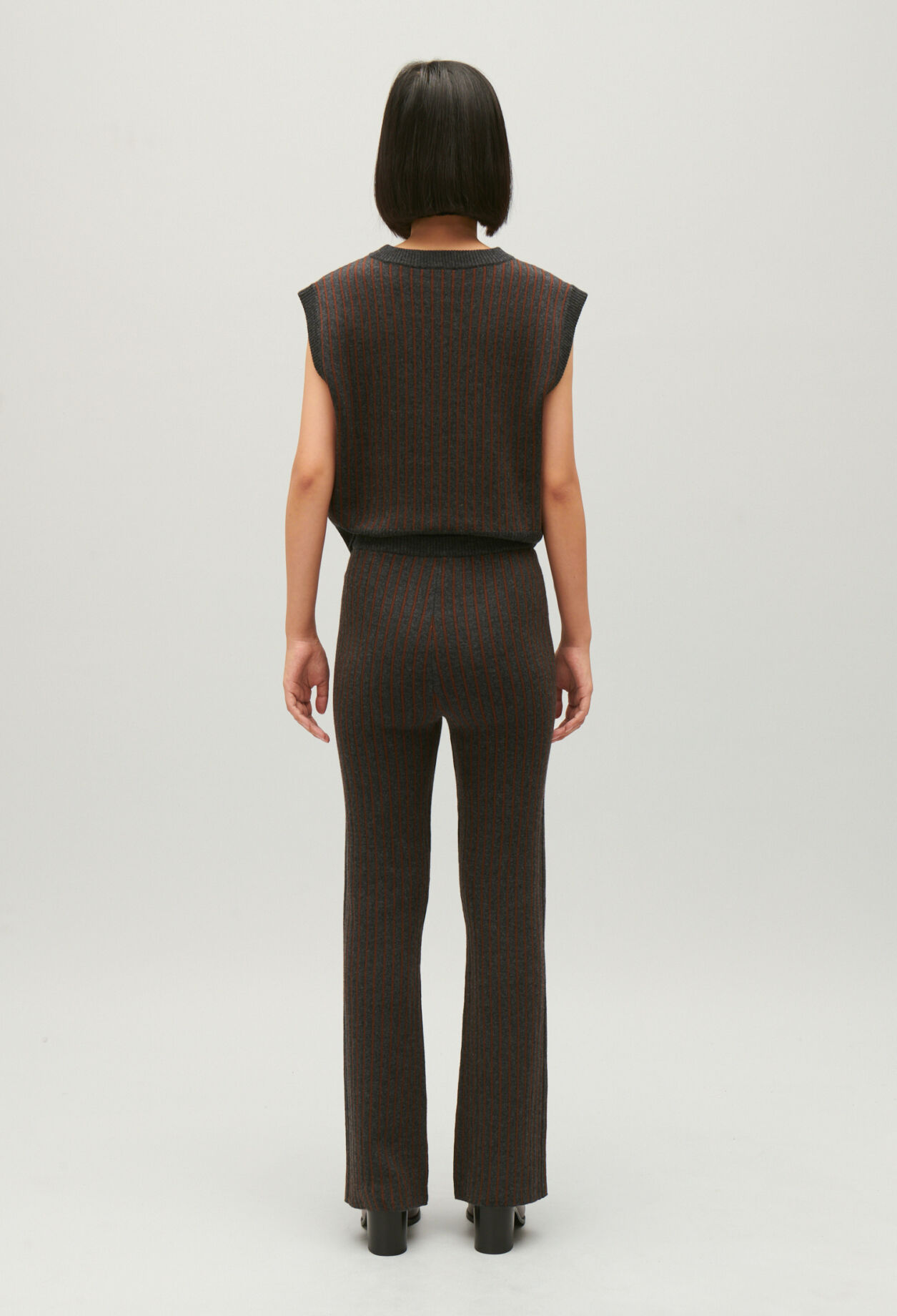 Pantalon maille rayée 