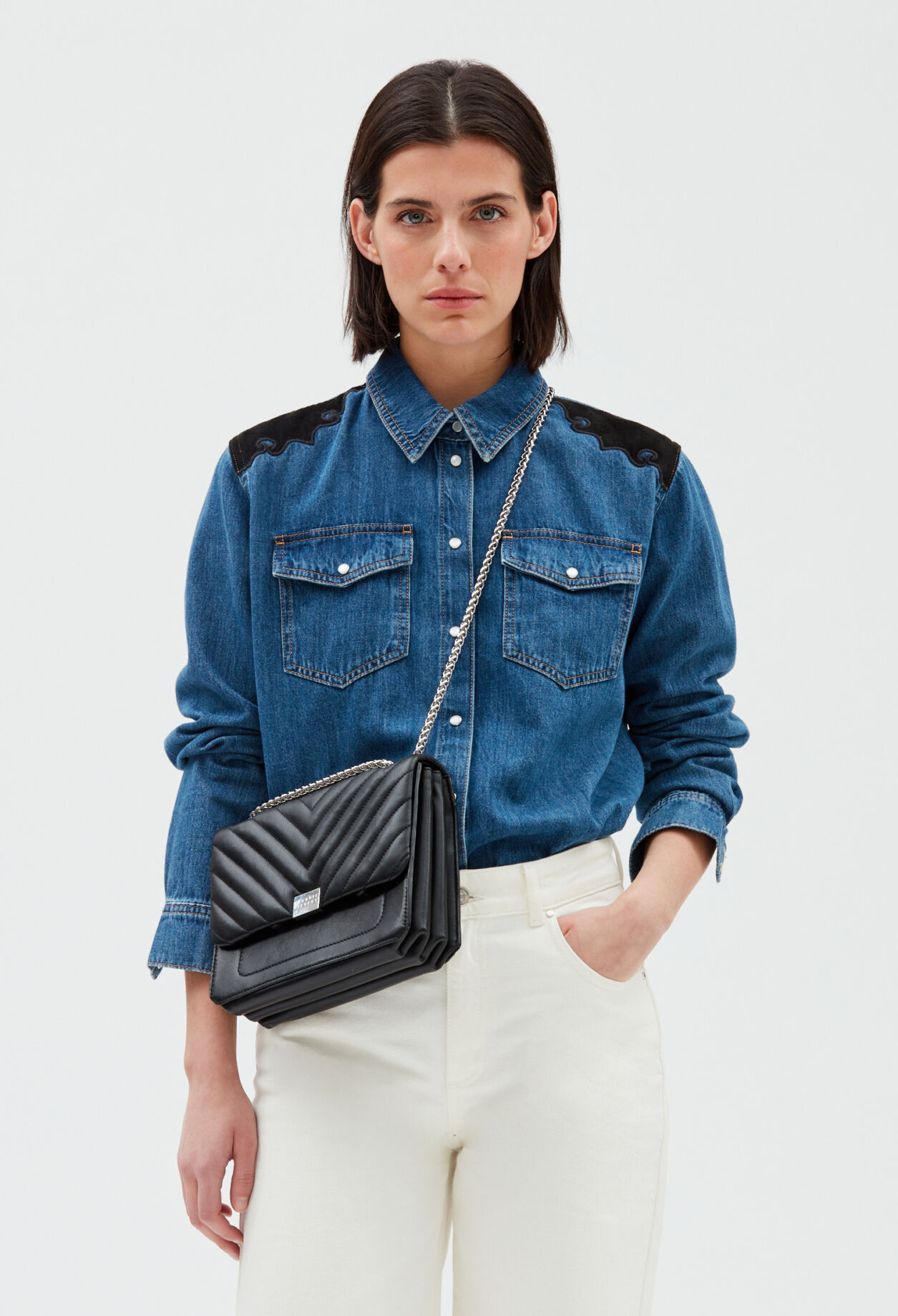 Sac claudie pierlot noir outlet