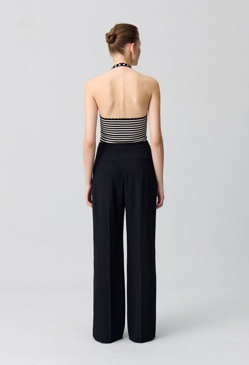 Pantalon droit à pont
