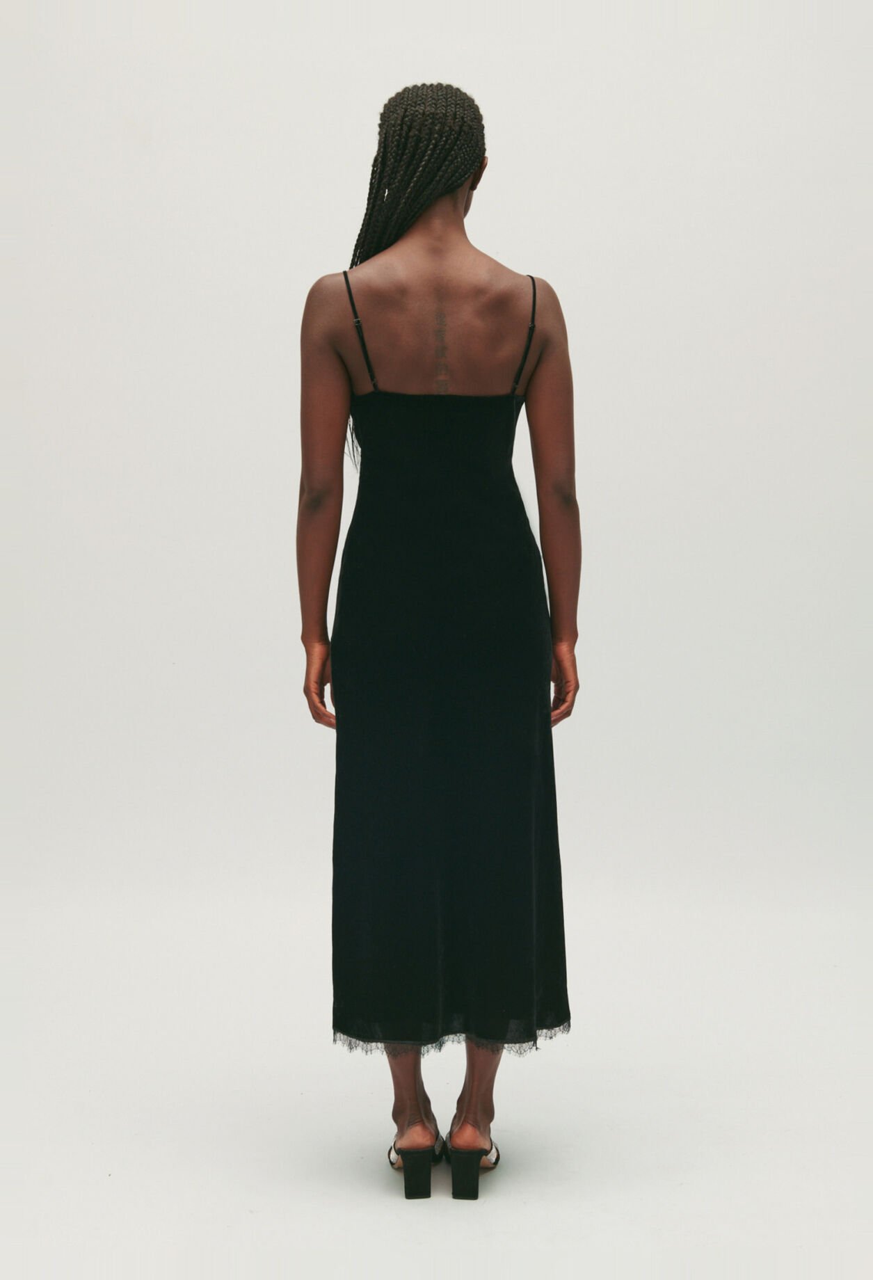 Robe midi velours noir