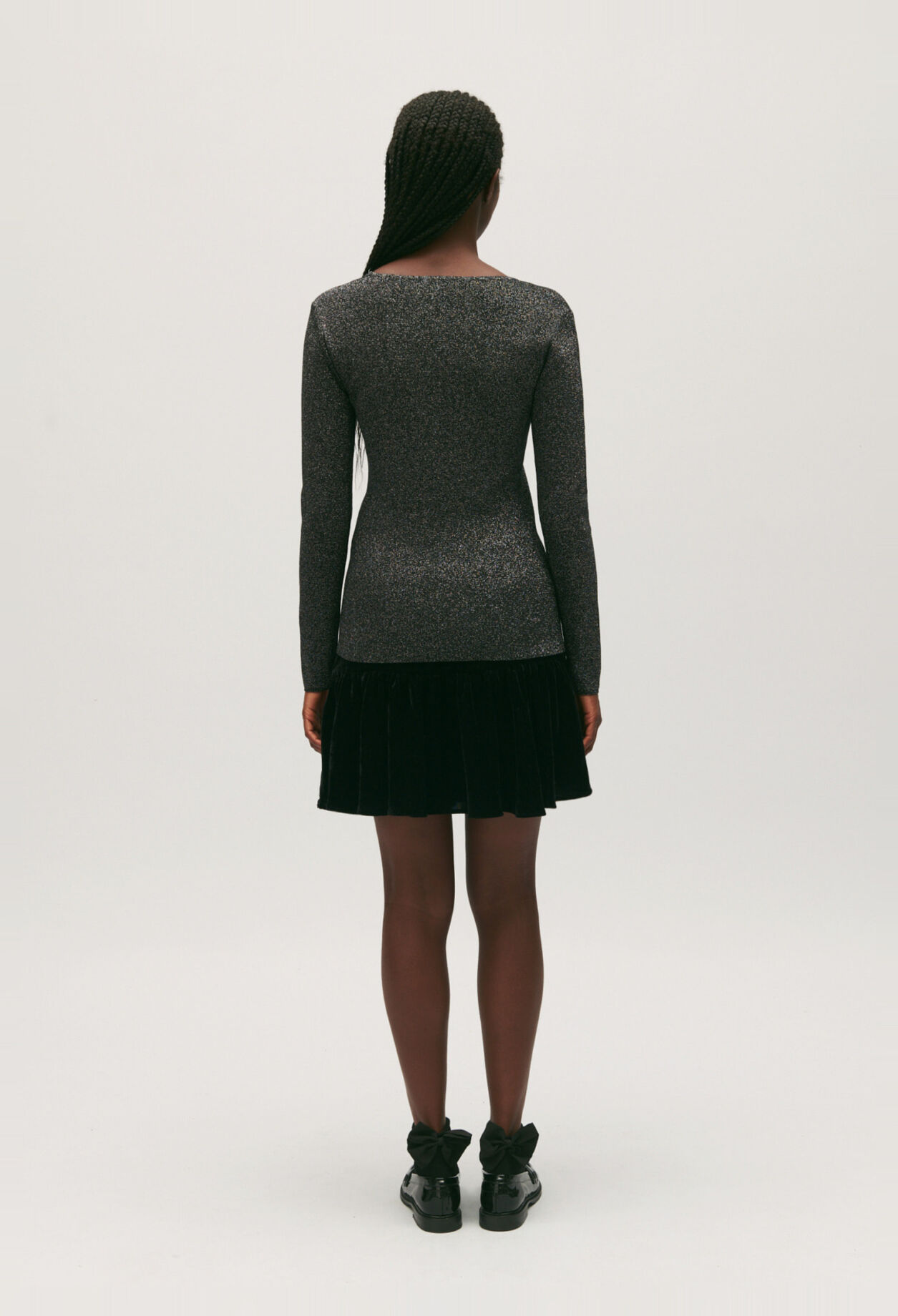 Pull scintillant argent