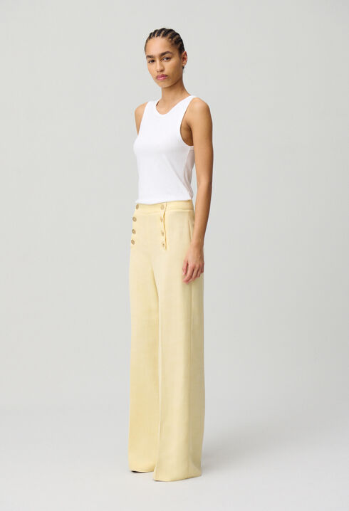 Pantalon droit à pont