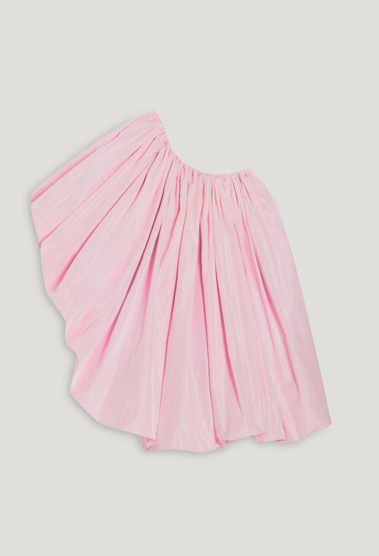 Robe courte asym&eacute;trique blush