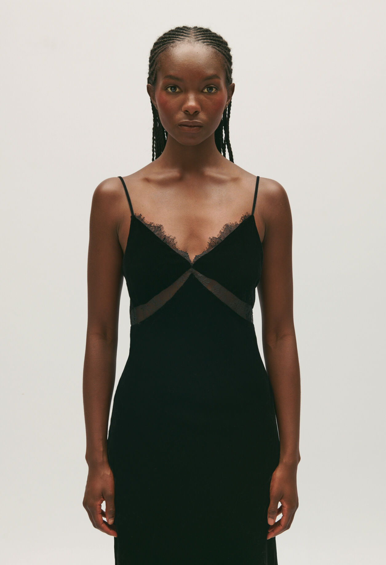Robe midi velours noir pour femme Claudie Pierlot