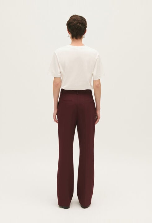 Pantalon droit bordeaux
