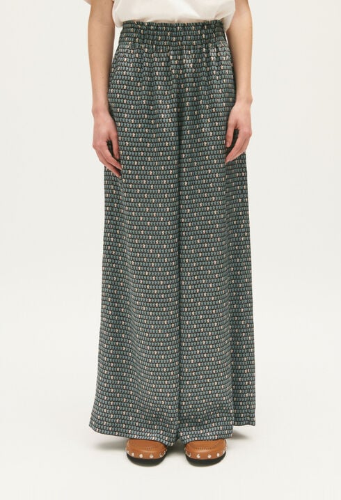 Pantalon fluide satiné