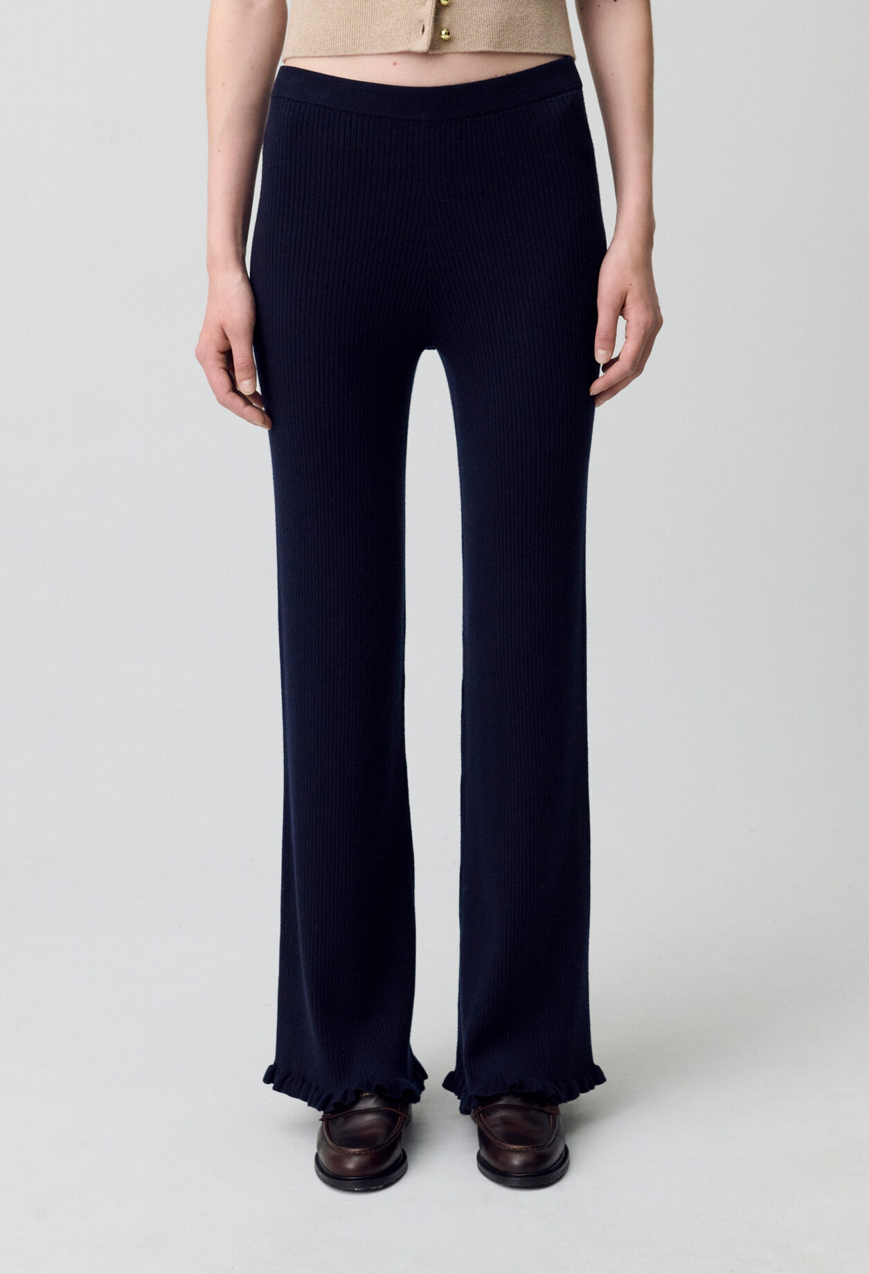 Pantalon flare maille