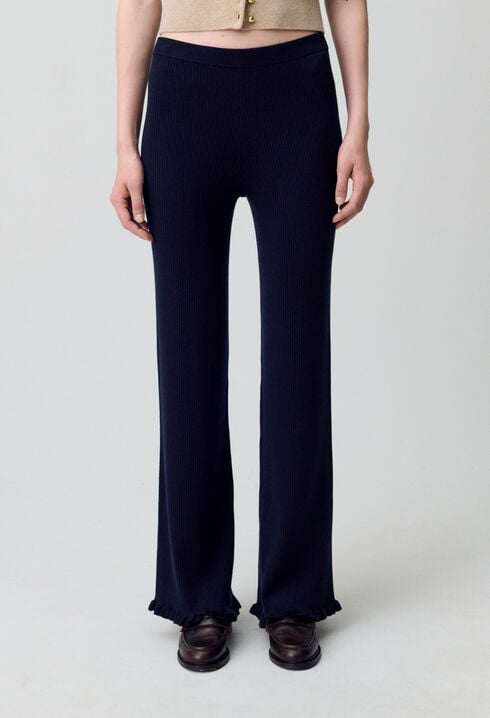 Pantalon flare maille