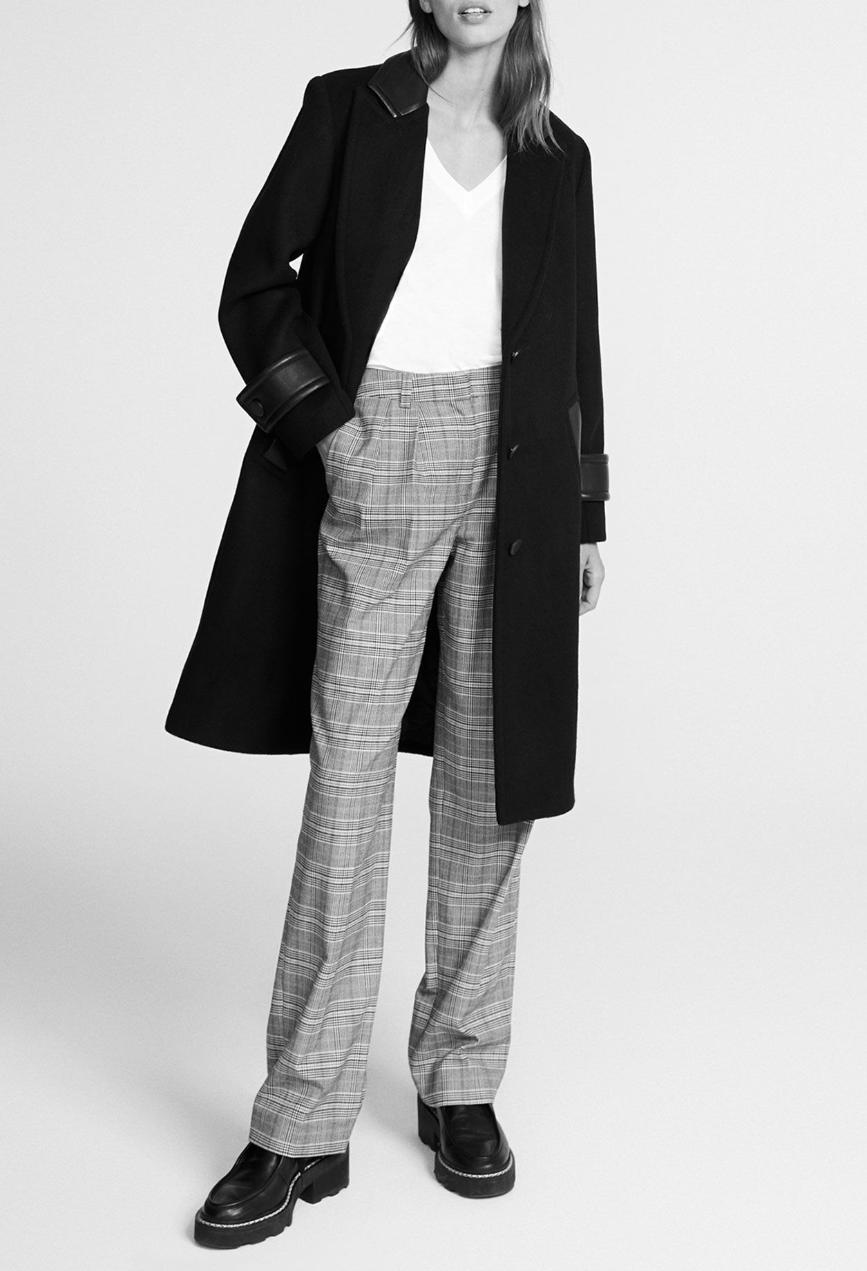 Pantalon tailleur à carreaux