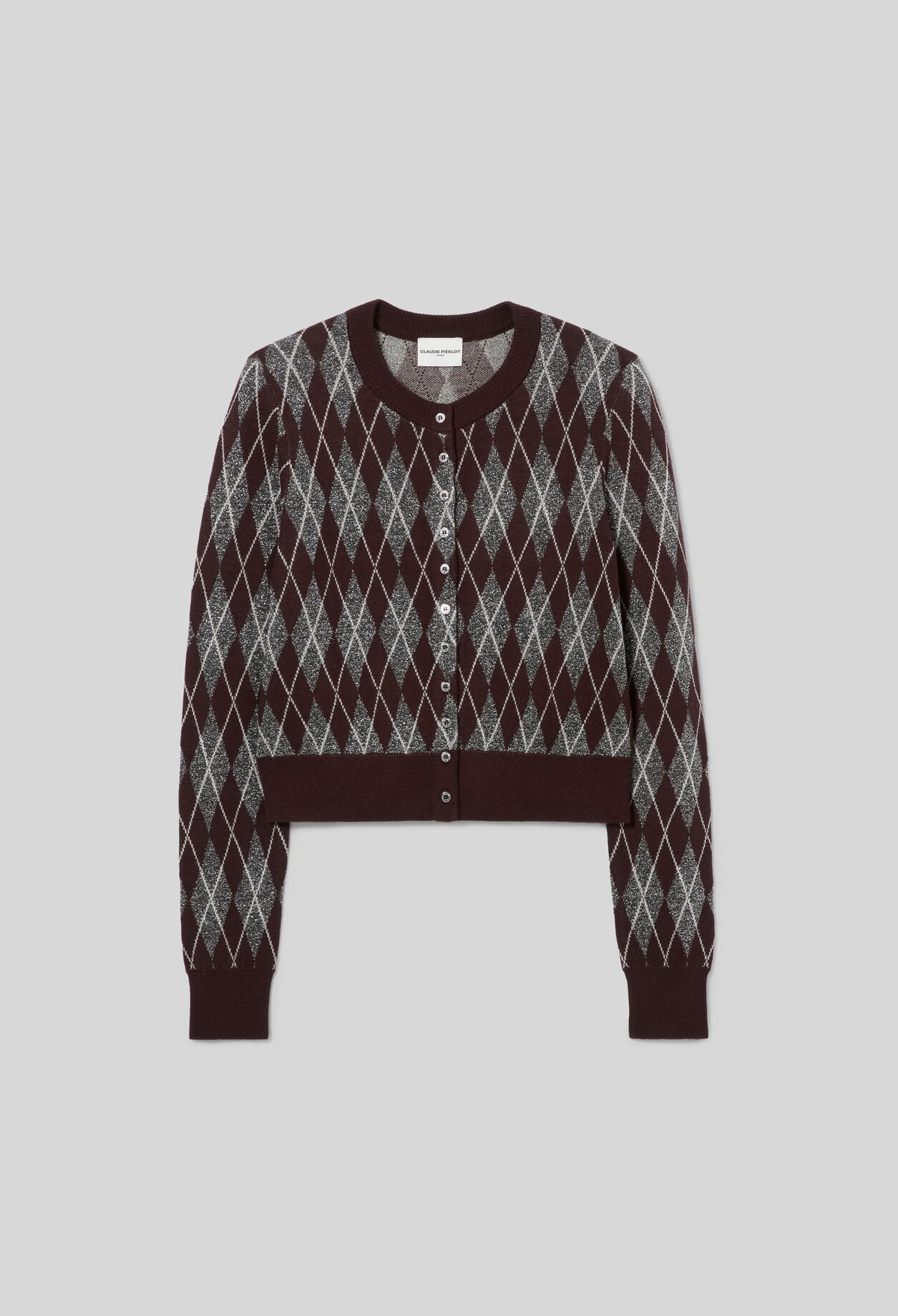 Cardigan maille motif Argyle