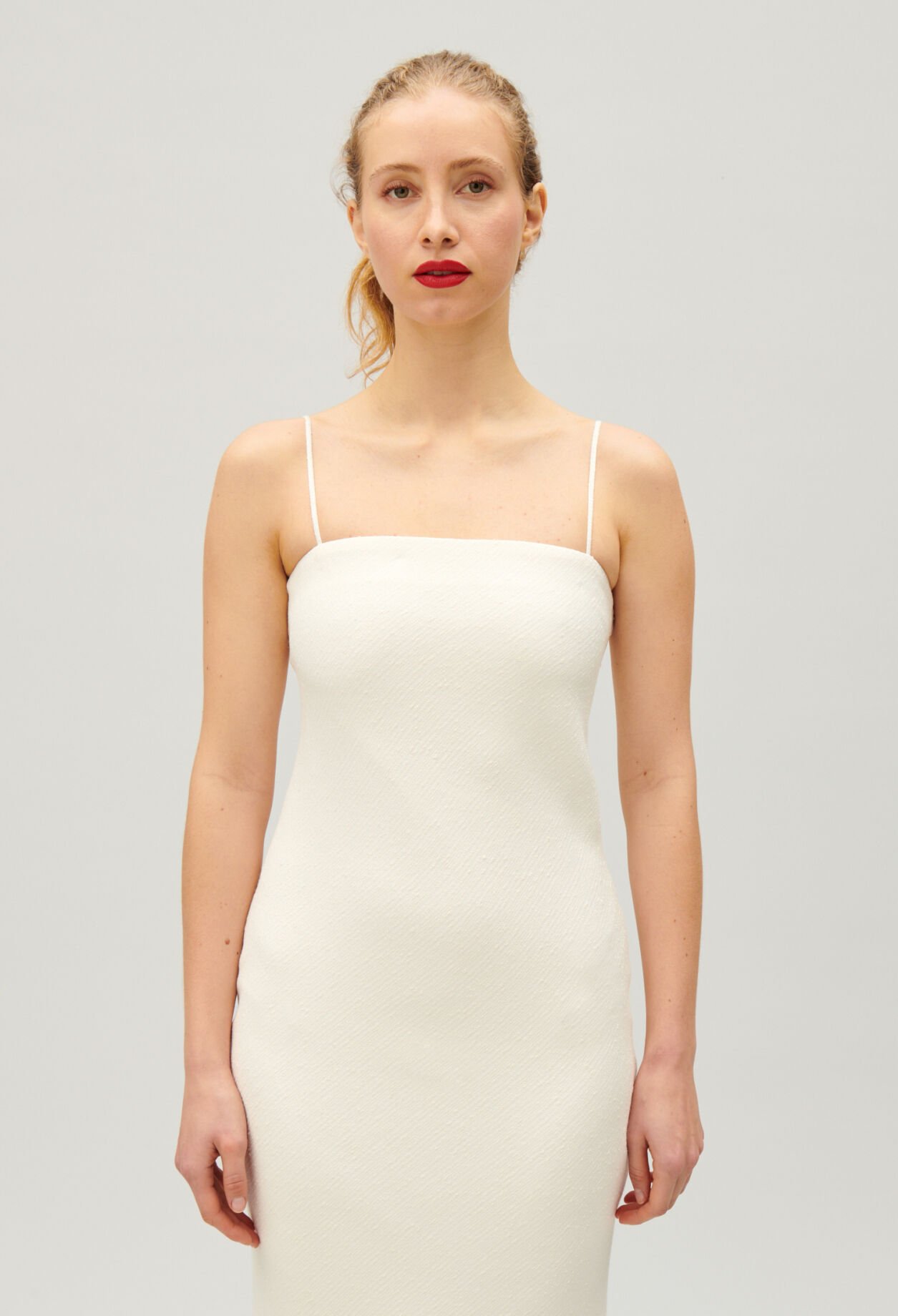 Robe tube courte écru