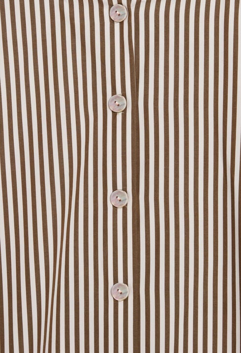 Jupe midi rayures bronze