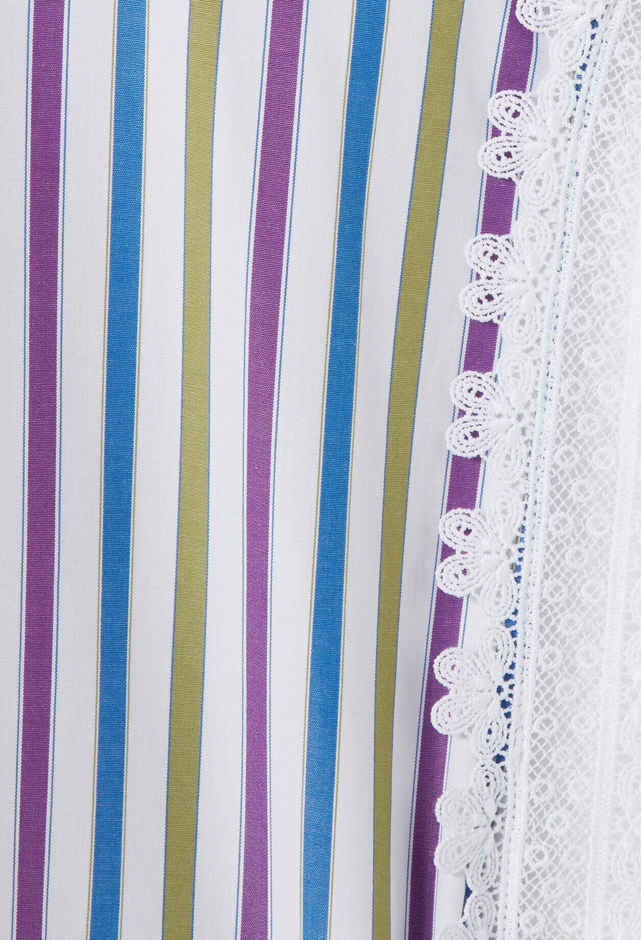 Chemise ray&eacute;e dentelle