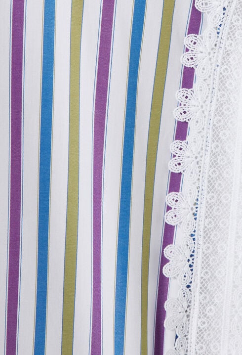 Chemise ray&eacute;e dentelle