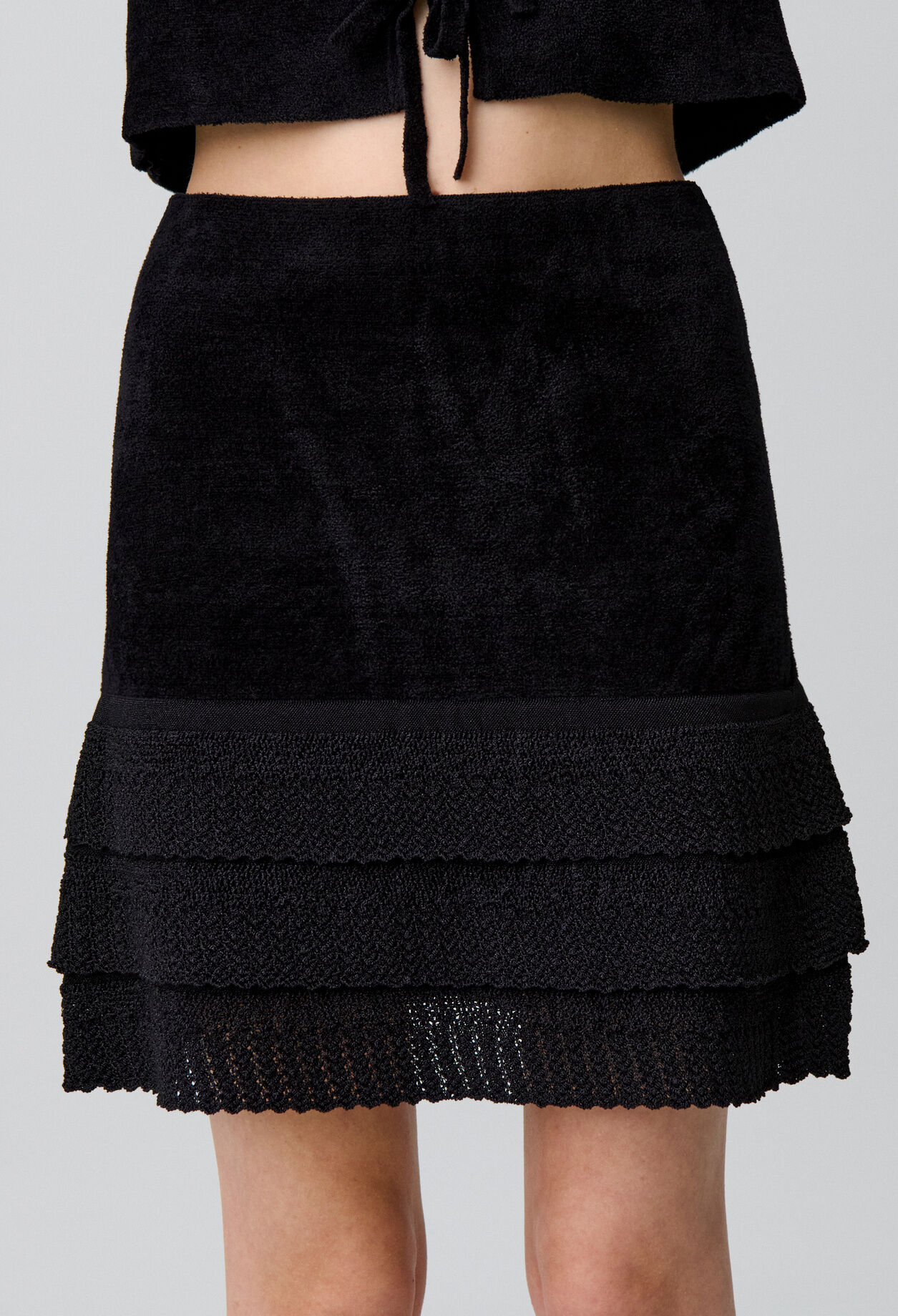 Jupe maille velours
