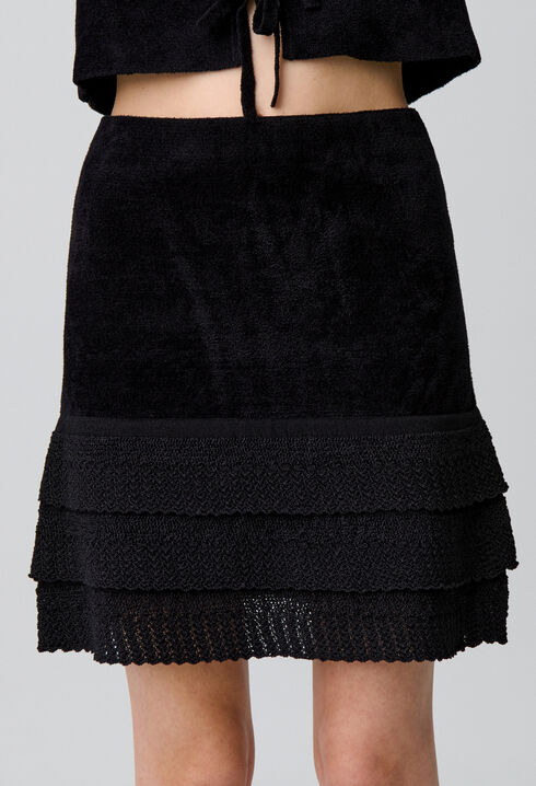 Jupe maille velours