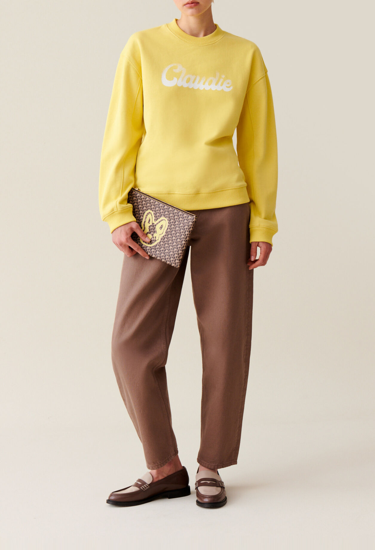 Sweatshirt ample imprim&eacute; Claudie
