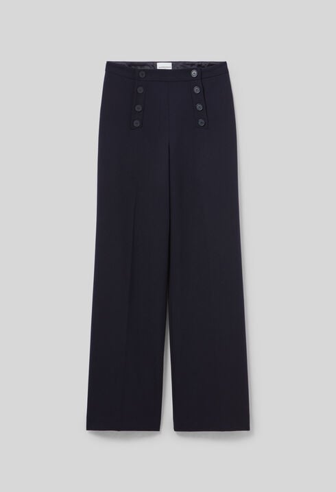 Pantalon droit à pont