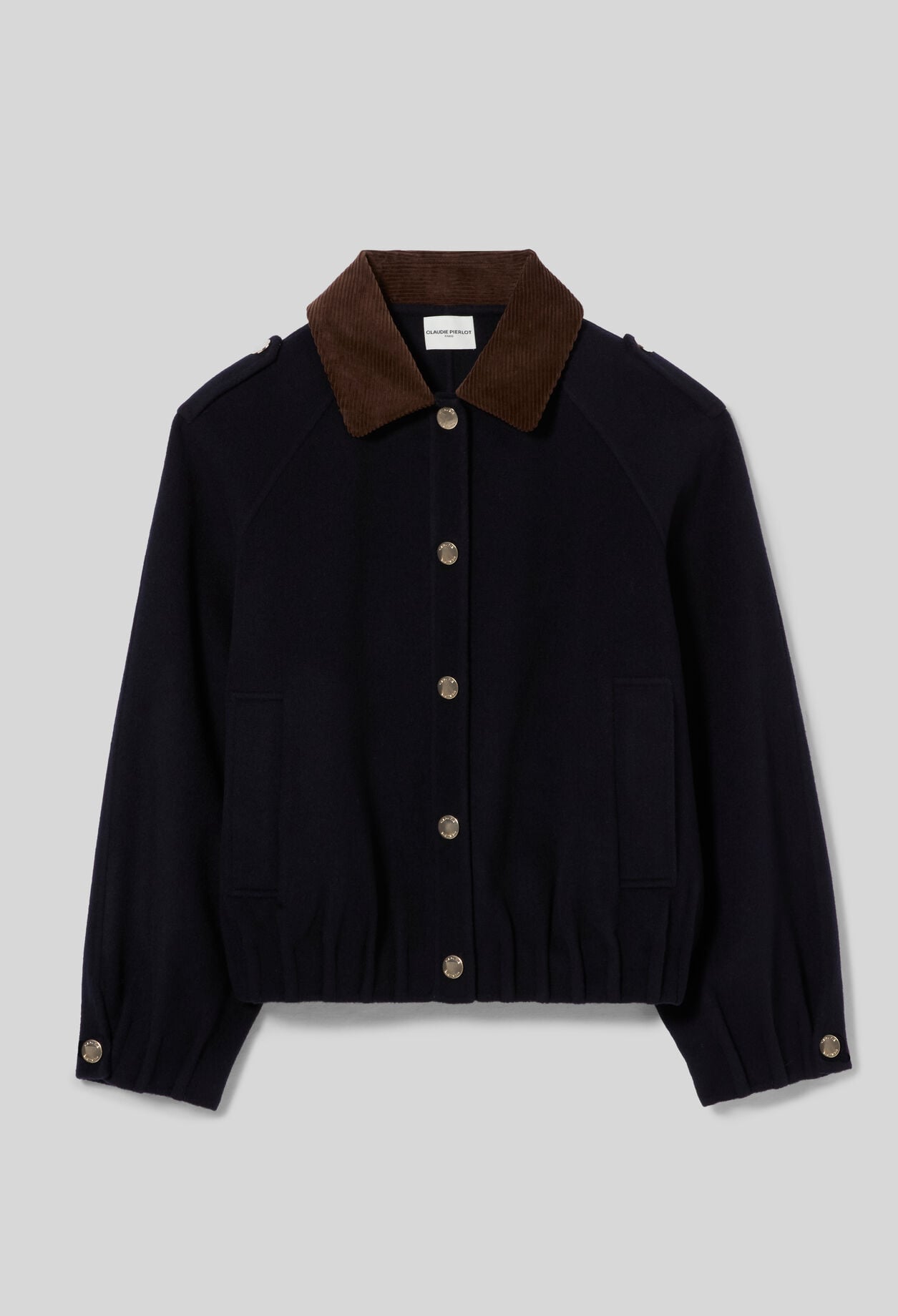 Blouson large pressions dor&eacute;es