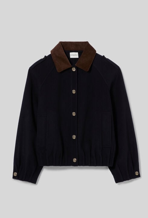 Blouson large pressions dor&eacute;es