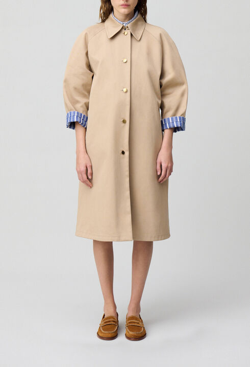 Trench mi-long droit