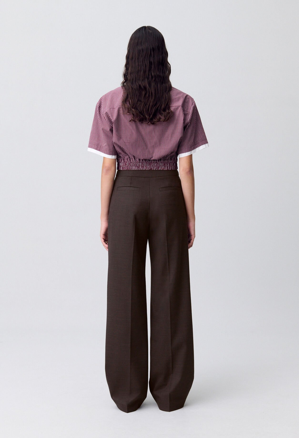 Pantalon droit laine