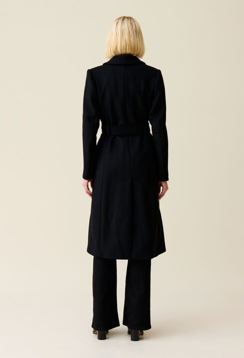 Manteau long ceinture