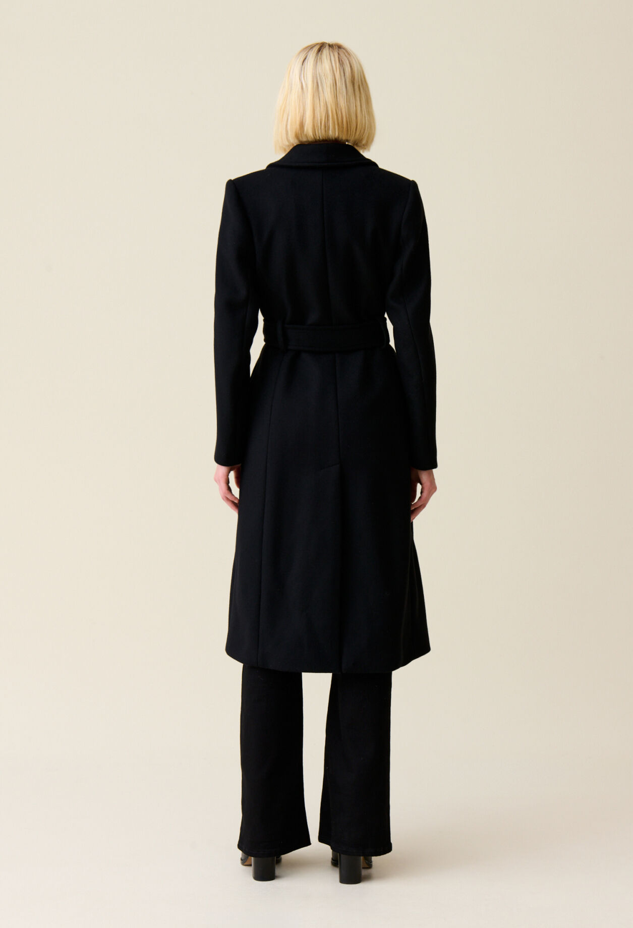 Manteau long ceinture