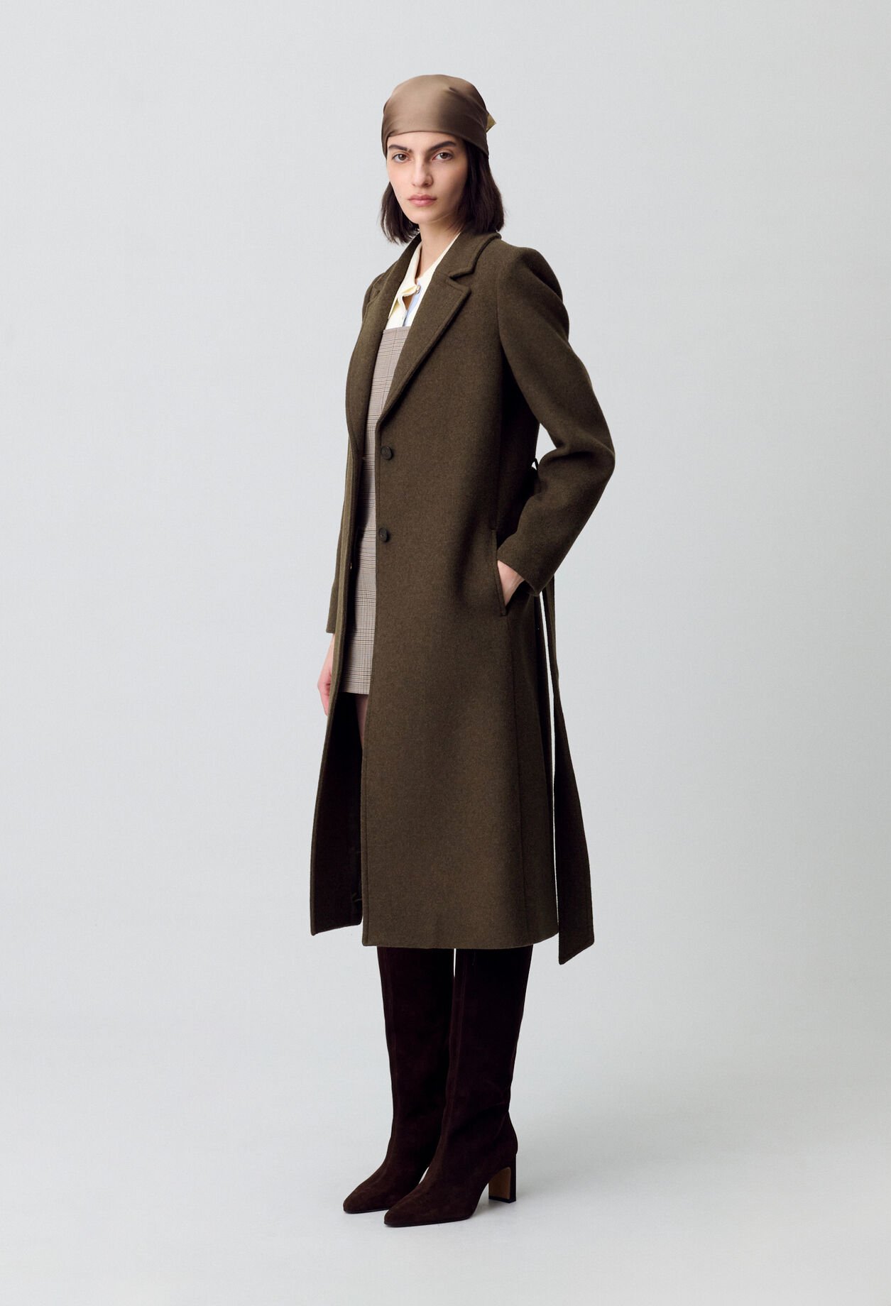 Manteau long laine