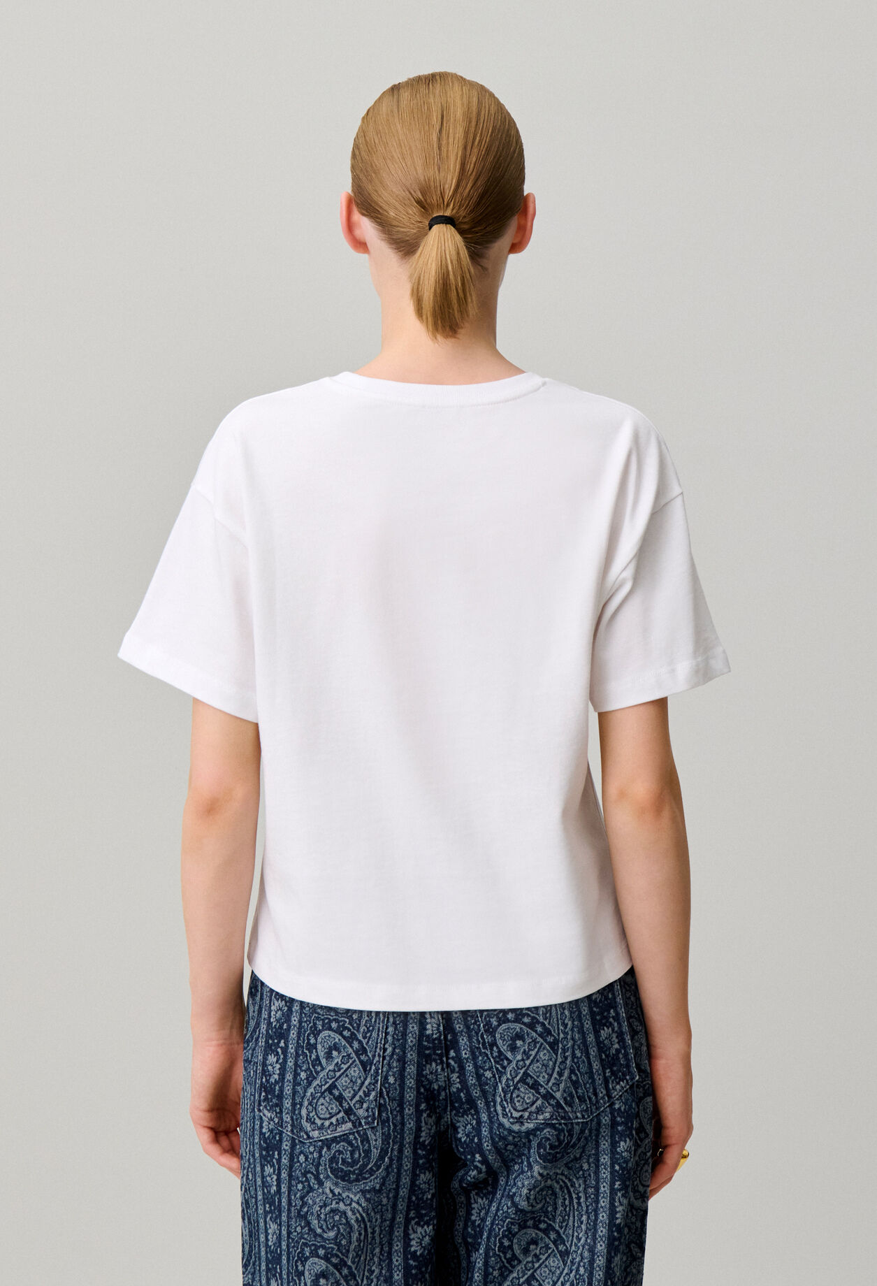 T-shirt coton large court