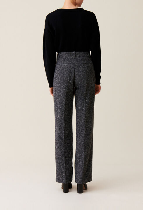 Pantalon tailleur laine gris