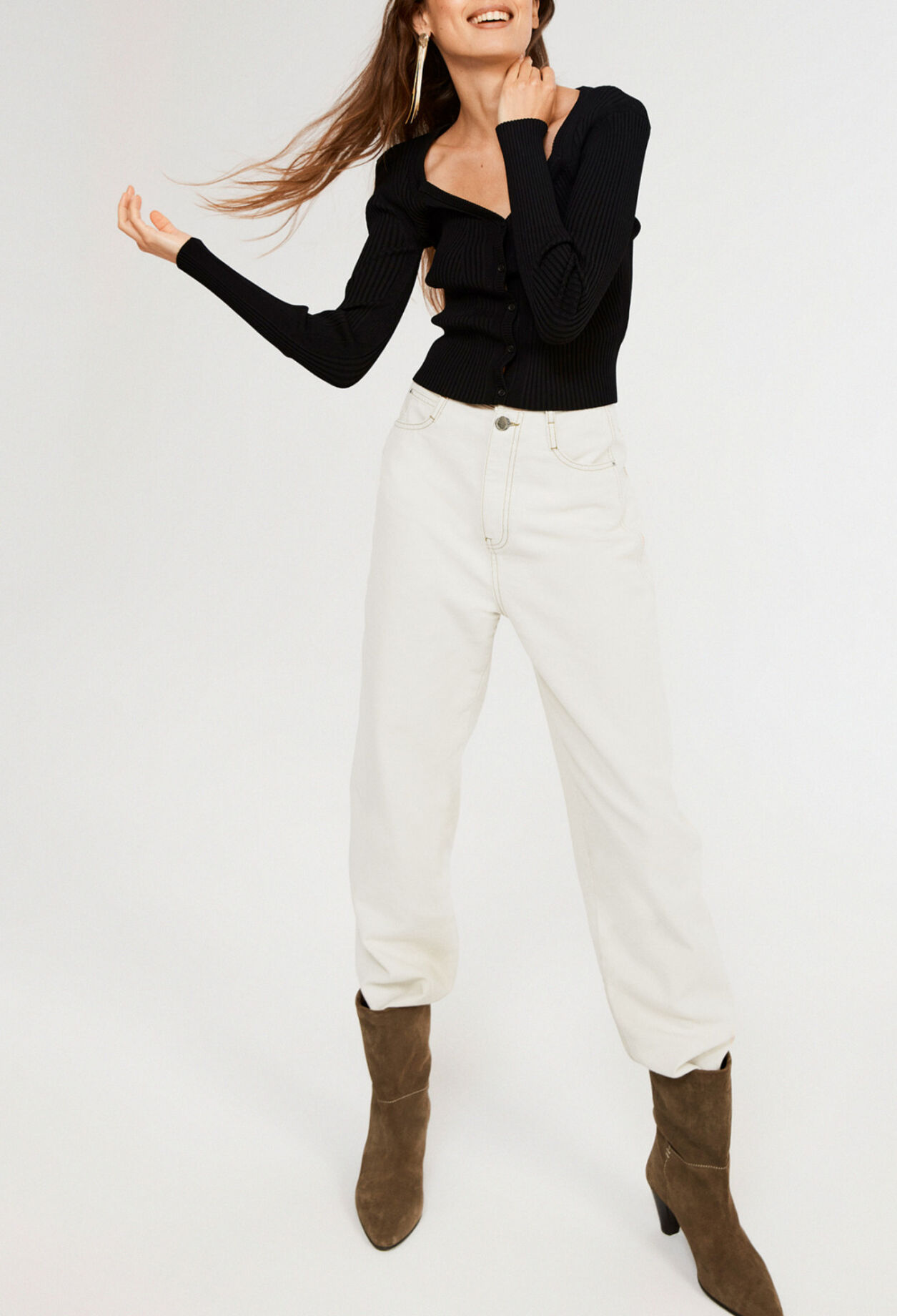 Cardigan bicolore