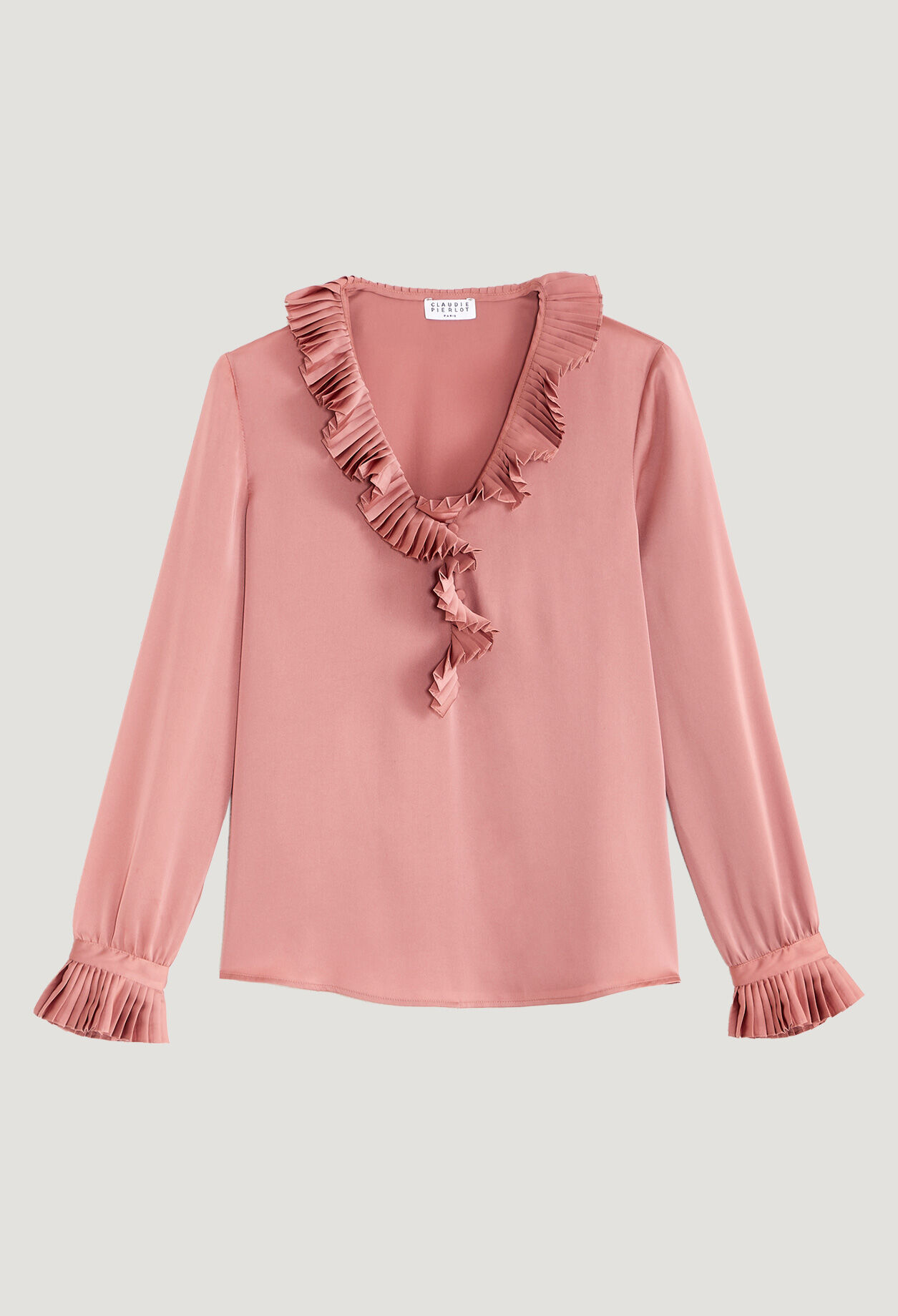 Blouse à col volanté