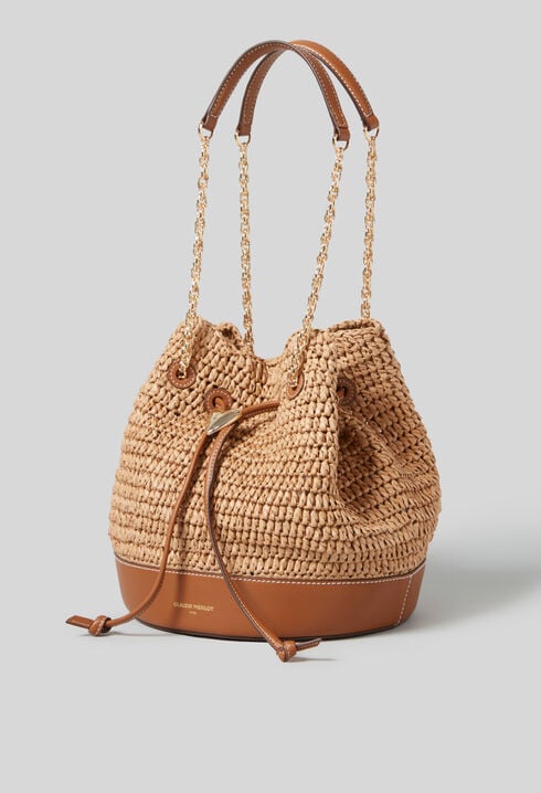 Sac seau panier tressé