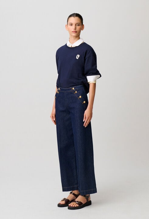 Jean large &agrave; pont