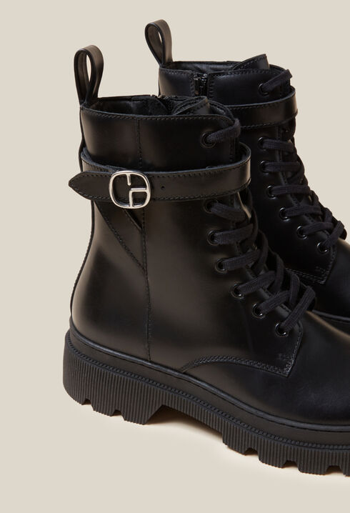 Bottines rangers cuir
