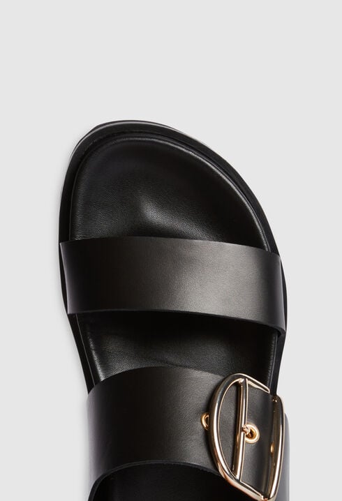 Sandales cuir noir