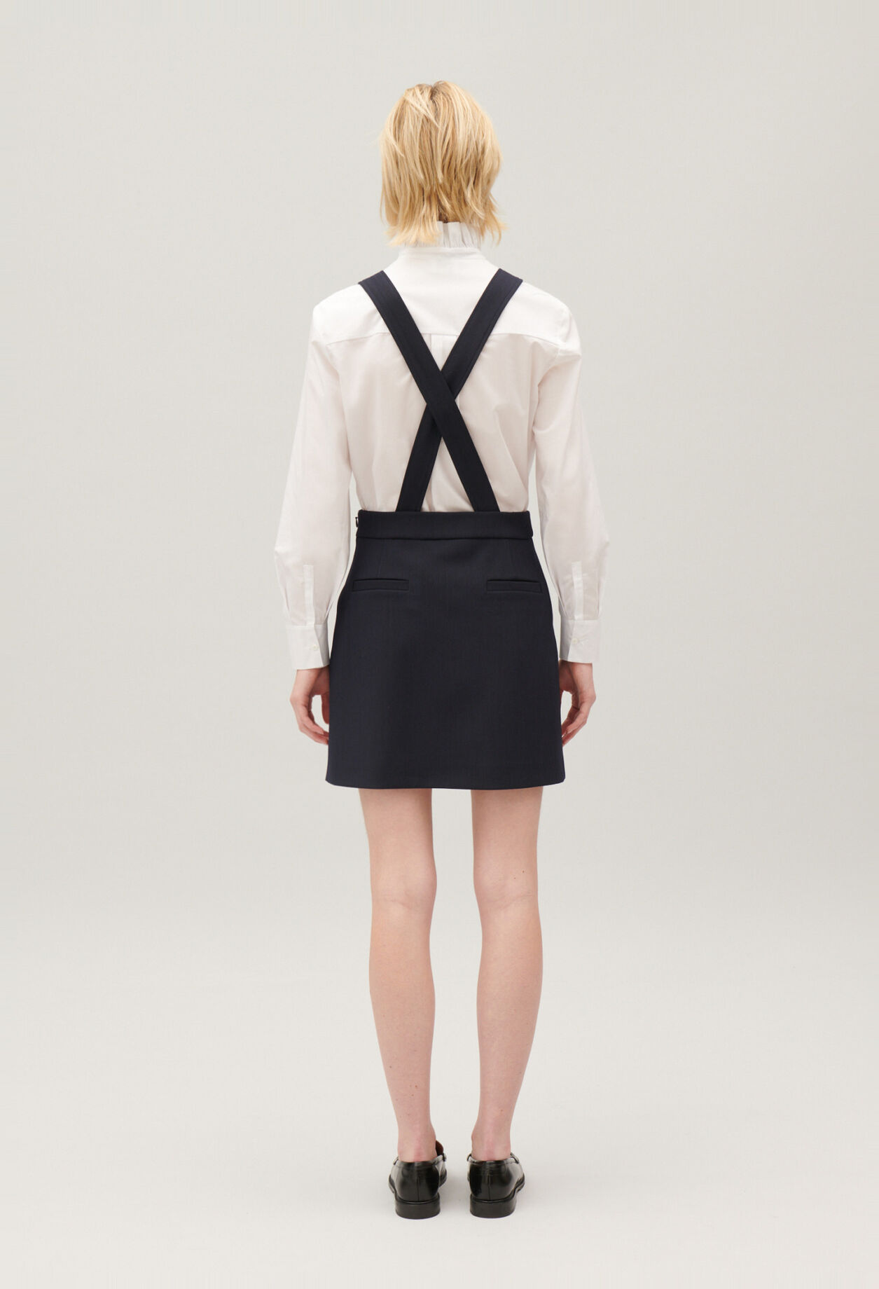Robe courte bretelles marine