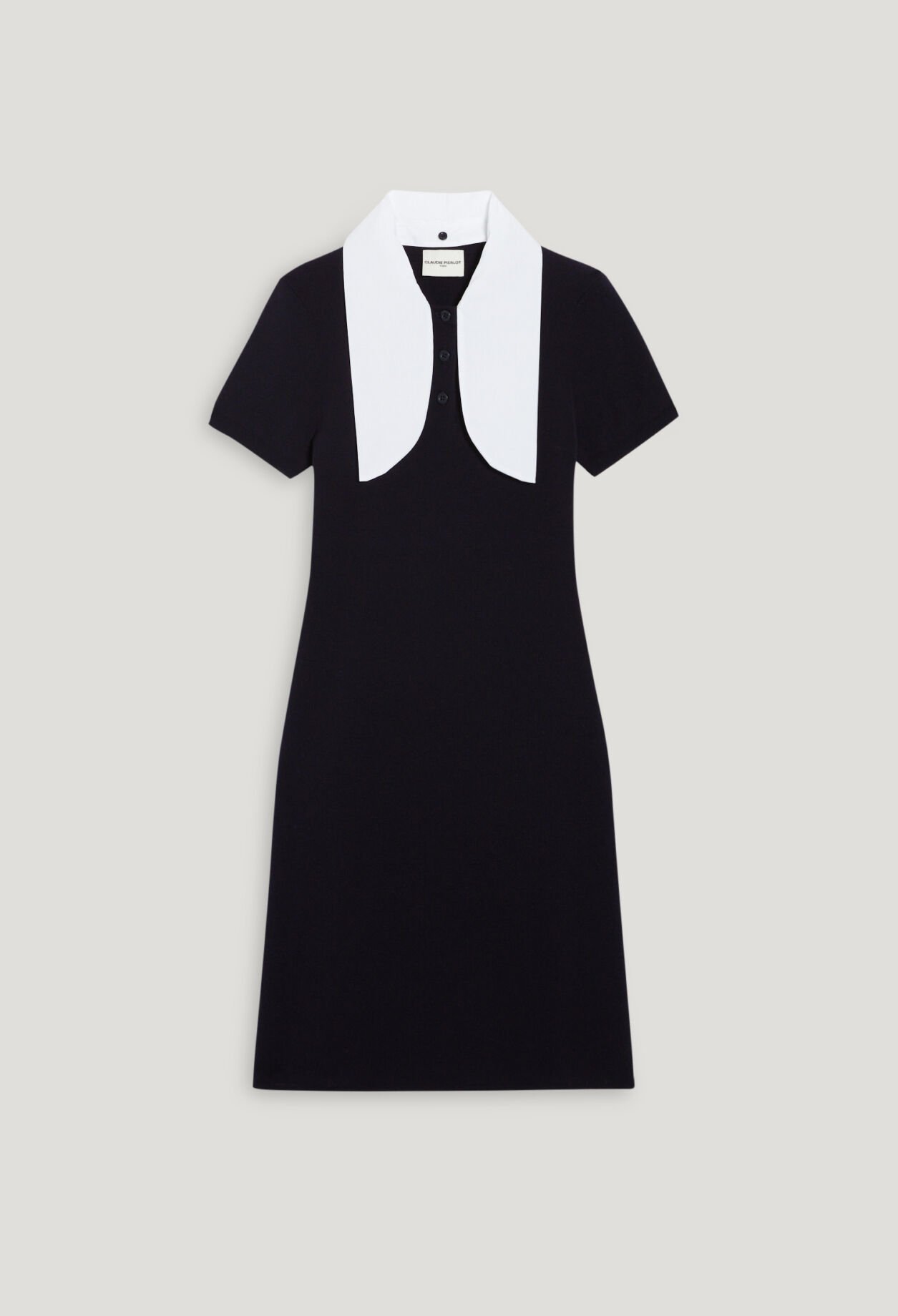 Robe courte maille marine