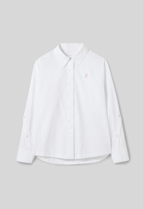 Chemise popeline ray&eacute;e